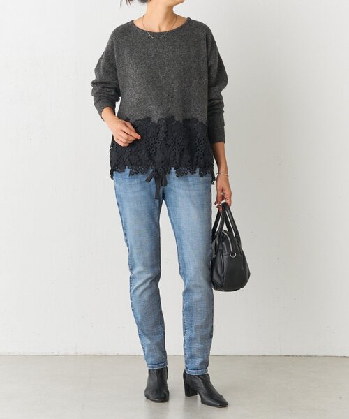 裾レースニット（ニット/セーター）｜BEARDSLEY（ビアズリー）の