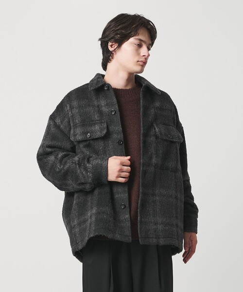 セール】オンブレチェック フリースメルトン CPOジャケット（その他