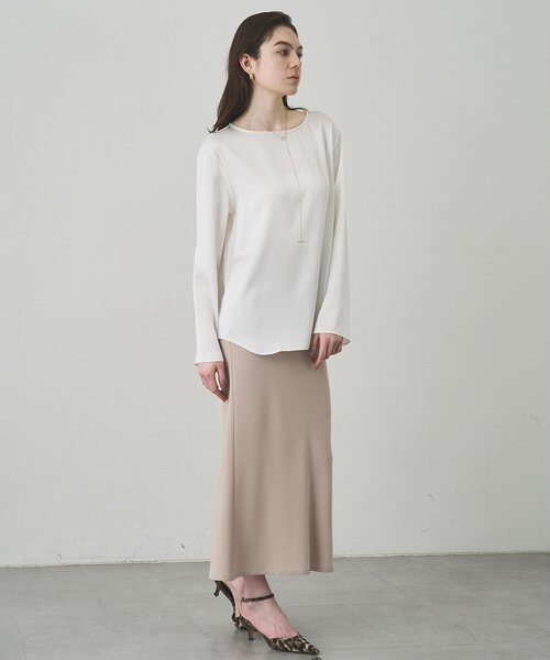 Drawing Numbers】サテンボートブラウス（シャツ/ブラウス）｜Drawing