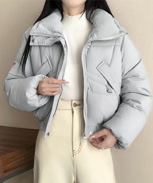 フェイクファー付きショートジャケット（ダウンジャケット/コート