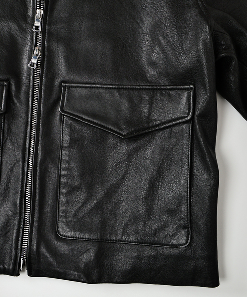 LA BOUCLE (ラブークル) LAMB LEATHER FLIGHT ジャケット（ライダース