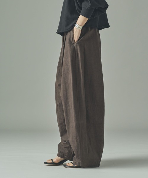 Curensology(カレンソロジー)/コットンリネンドロストパンツ（その他