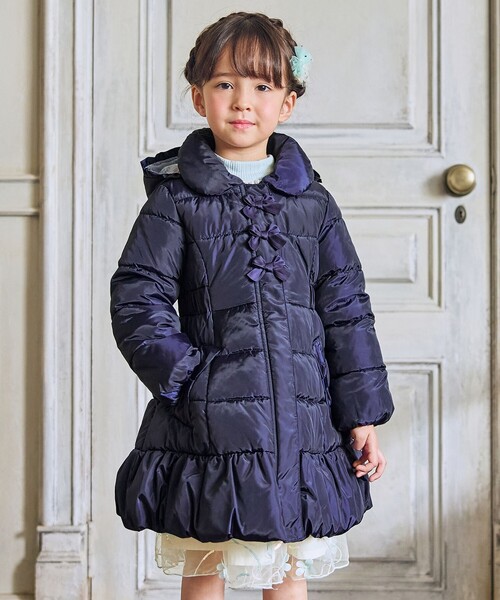 セール】【フード取り外し/洗濯機可能】Aラインコート（ダウン