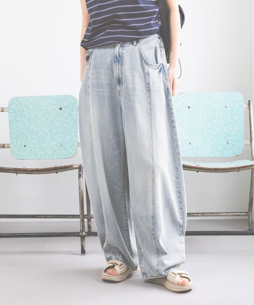 NKJ 2026SS] 3Dドロップデニムパンツ（デニムパンツ）｜niko and