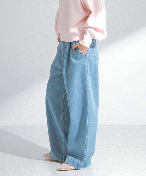 34サイズ/低身長向けも展開』タックデニム（デニムパンツ）｜URBAN