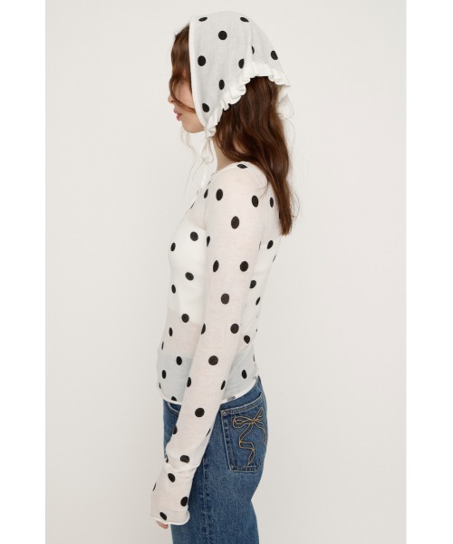 SLY（スライ）の「MICHIXSLY DOTS KNIT TOPS ミチスライドットニット