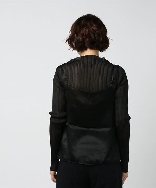 UNITED TOKYO オープンフックリブニット ブラック UNITED TOKYO