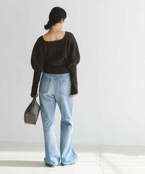 Noble（ノーブル）の「カシュクールランダムリブニットプルオーバー