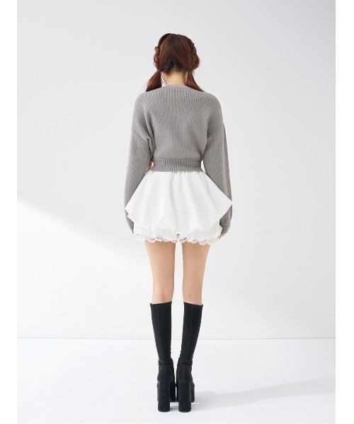 DRビジューボリュームリブニットトップス（ニット/セーター）｜Darich