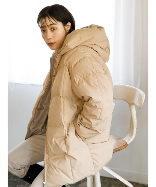 koe（コエ）の「グリーンダウン フードジャケット*（ダウンジャケット