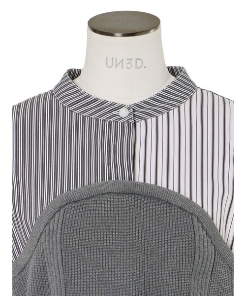 UN3D.（アンスリード）の「KNIT BUSTIER DOCKING SH / ニットビスチェ