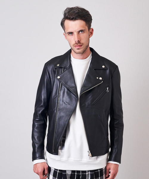 JACKROSE（ジャックローズ）の「JE ラムレザーダブルライダース