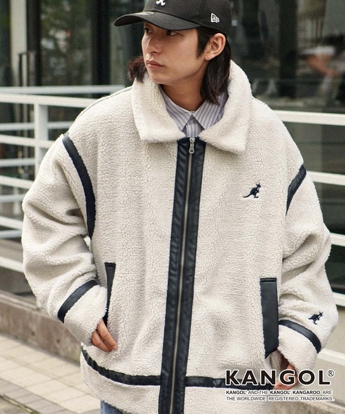 KANGOL/カンゴール別注 オーバーサイズ パイピング ボアブルゾン B-3