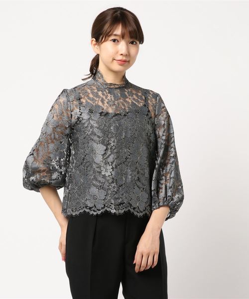 セール】ラメリバーレースパフスリーブブラウス◇（シャツ/ブラウス