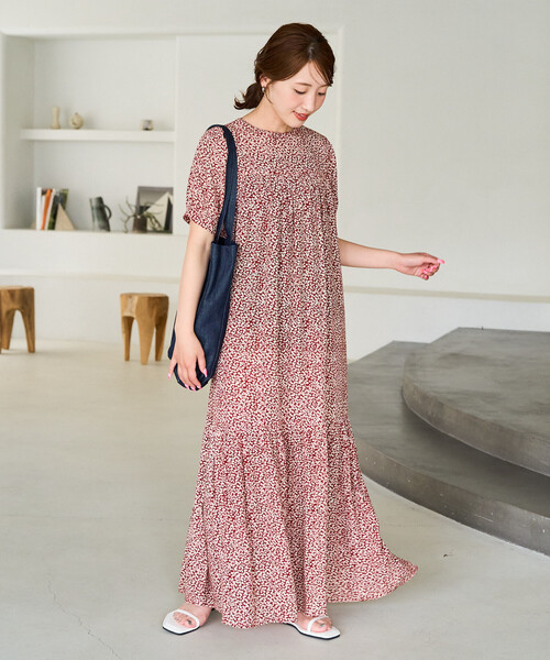 限定展開 花柄 マキシ 半袖 ワンピース（ワンピース）｜FREAK'S STORE