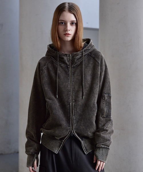 CLEL】Heavyweight Stand Neck Zip Hoodie / ヘビーウェイトスタンド