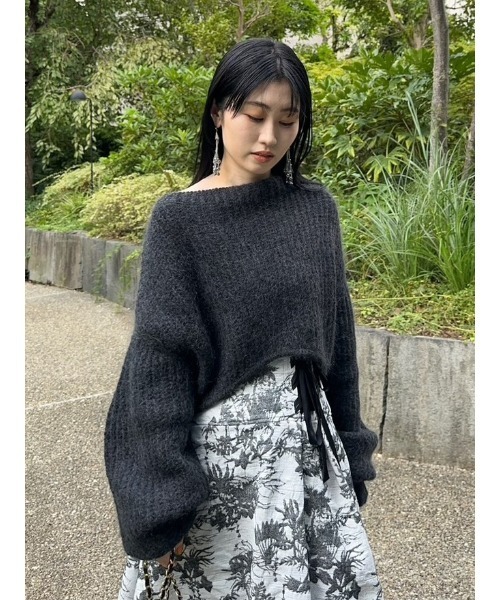 FRAY I.D（フレイアイディー）の「モヘヤ混クロップドニット（ニット