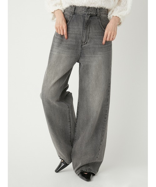 FRAY I.D（フレイアイディー）の「ハイウエストワイドデニムパンツ