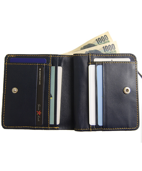 牛 本革 レザー 二つ折り財布 Dカン付き（財布）｜ARCADE（アーケード