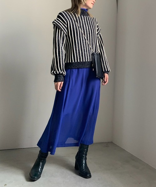 Ameri（アメリ）の「SWELL STRIPE KNIT（ニット/セーター）」 - WEAR