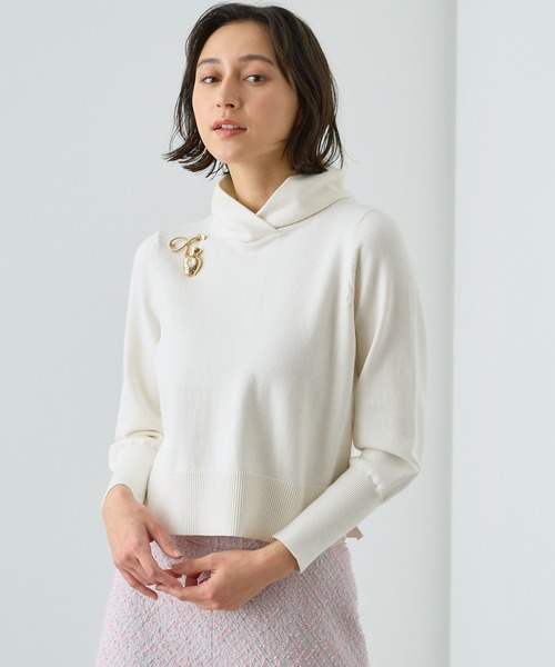 ANAYI（アナイ）の「コットンカシミヤカシュクールカラー プルオーバー