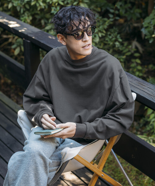 セール】Firsthand/ファーストハンド 配色 リラックスフィット クルー