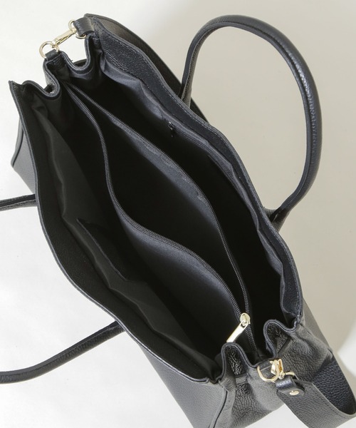 AULENTTI/レザーターンロックモチーフビッグトート（トートバッグ