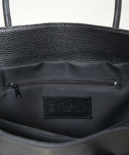 AULENTTI/レザーターンロックモチーフビッグトート（トートバッグ
