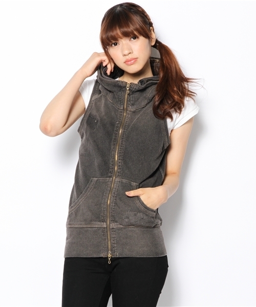 goa（ゴア）の「カットデニムビックフードベスト（ベスト）」 - WEAR