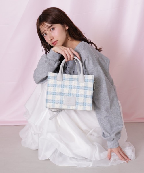 ツイードチェックトート（トートバッグ）｜JILL by JILL STUART