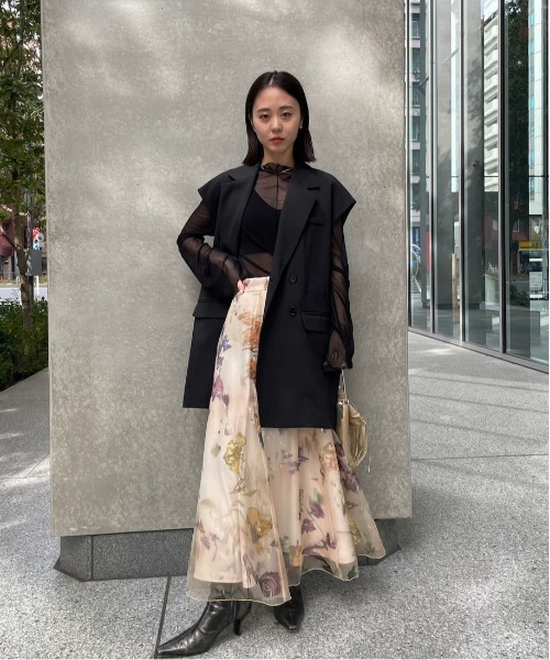 Ameri（アメリ）の「UND SCAN FLOWER SKIRT（スカート）」 - WEAR