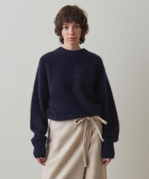 スティーブンアラン LOOSE FIT サドルショルダー ニットセーター 緑