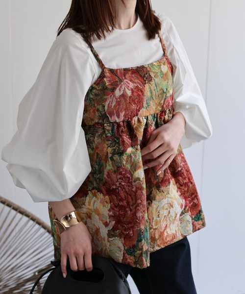 セール】ゴブラン キャミビスチェ/ゴブラン柄/キャミソール