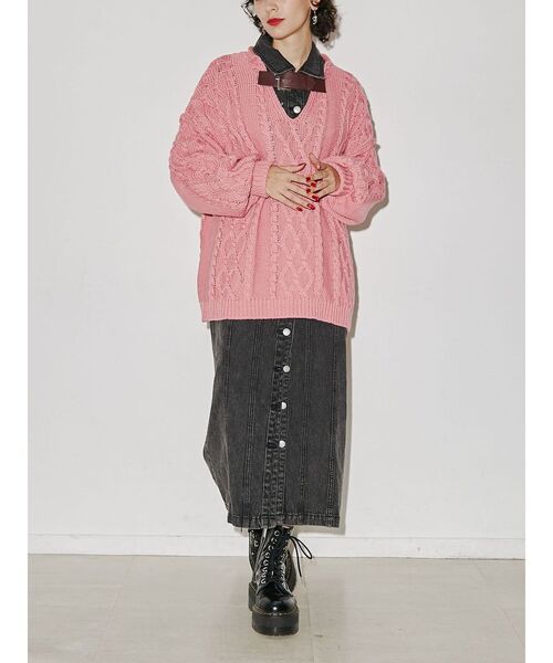 jouetie（ジュエティ）の「ベルトケーブルニット（ニット/セーター