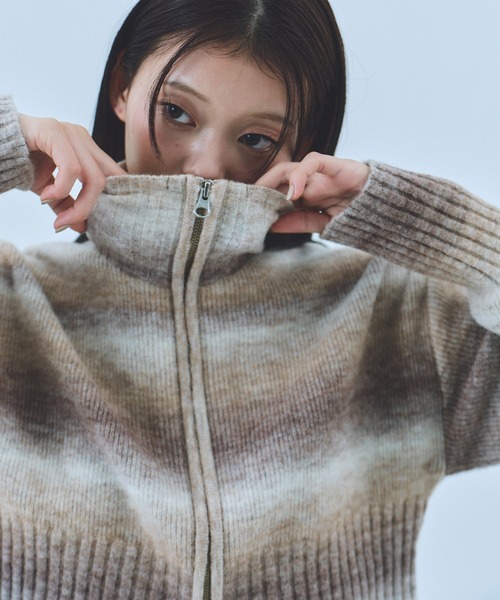 残りわずか！】アルパカニットショートカーディガン｜軽量/保温
