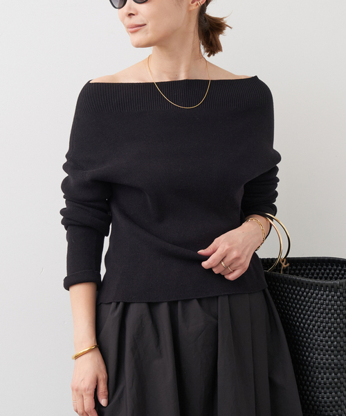 off shoulder プルオーバー（ニット/セーター）｜Deuxieme Classe