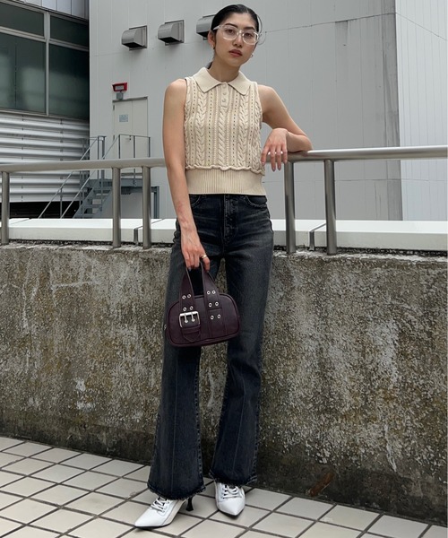 MOUSSY（マウジー）の「MVS BLACK FLARE（デニムパンツ）」 - WEAR