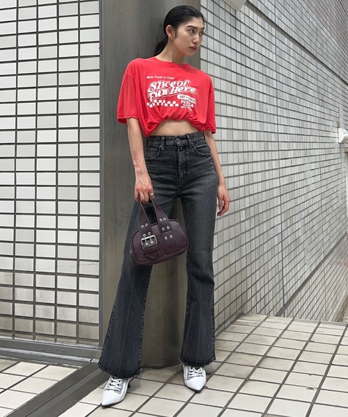 MOUSSY（マウジー）の「MVS BLACK FLARE（デニムパンツ）」 - WEAR