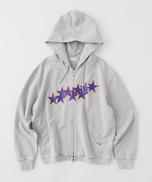 VALLAD / バラッド】スター ジップ アップ フーディ（パーカー）｜PULP