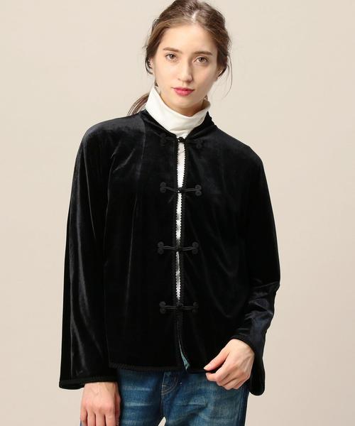 dahl'ia（ダリア）の「＜dahl'ia＞ベロア チャイナジャケット◇（ノー