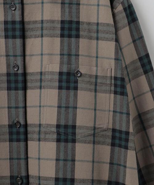 6（ロク）の「＜6(ROKU)＞毛コットン チェックシャツ（シャツ/ブラウス