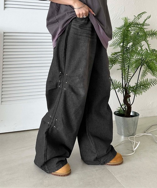 セール】スタッズサイドタックデニム（デニムパンツ）｜sedacle