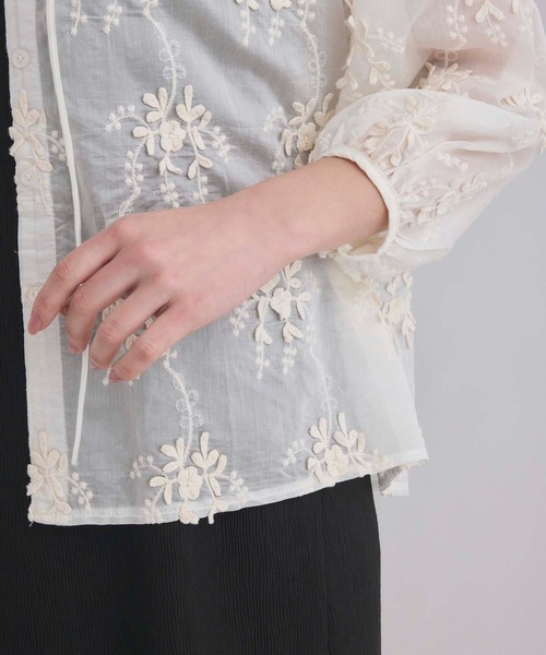 フラワー刺繍シアーブラウス（シャツ/ブラウス）｜fifth（フィフス）の
