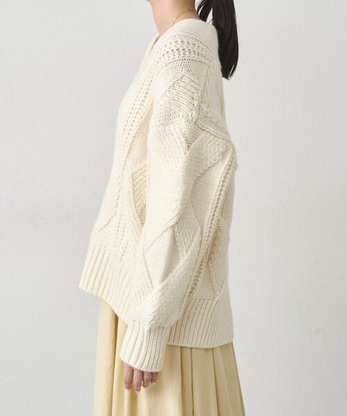 セール】ケーブルVニット（ニット/セーター）｜LOUNGEDRESS（ラウンジ