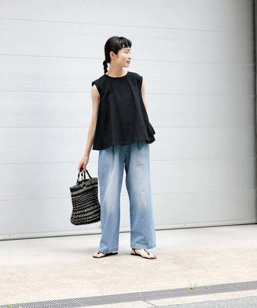 かぐれ（カグレ）の「フェードデニムイージーパンツ（デニムパンツ