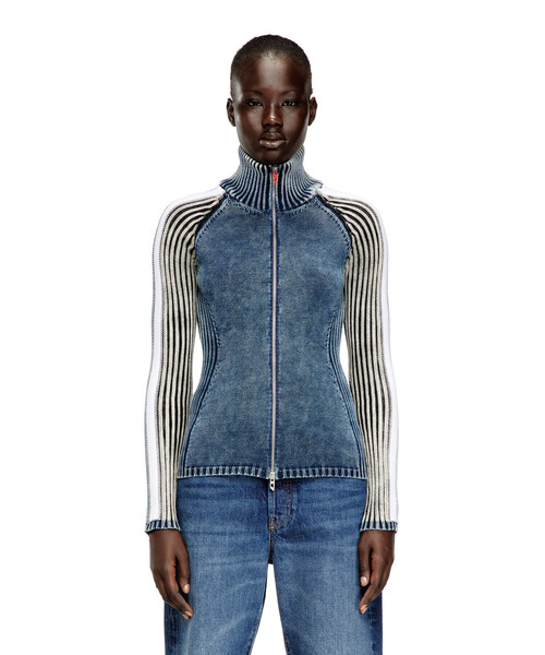 ウィメンズ ジップアップニット M-ESTRELLA（カーディガン/ボレロ