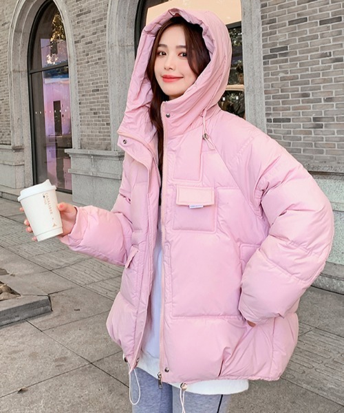 セール】オーバーサイズ ビッグシルエット フードダウンジャケット