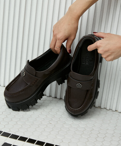 MARY QUANT × PUBLUX/マリークワント フラワーモチーフ 厚底