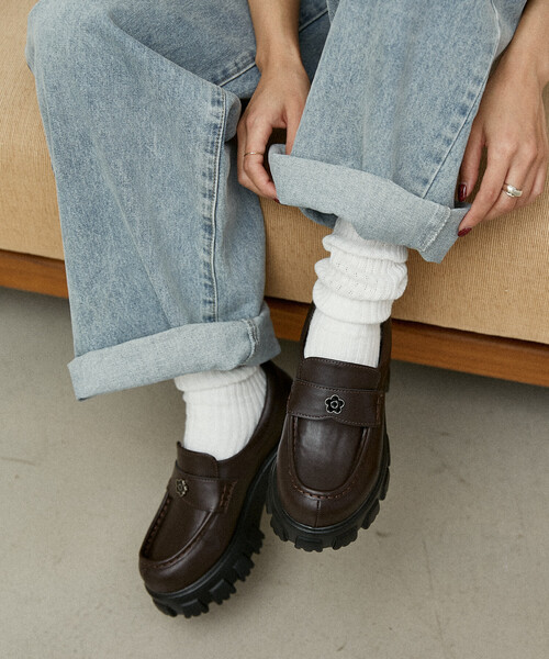 MARY QUANT × PUBLUX/マリークワント フラワーモチーフ 厚底