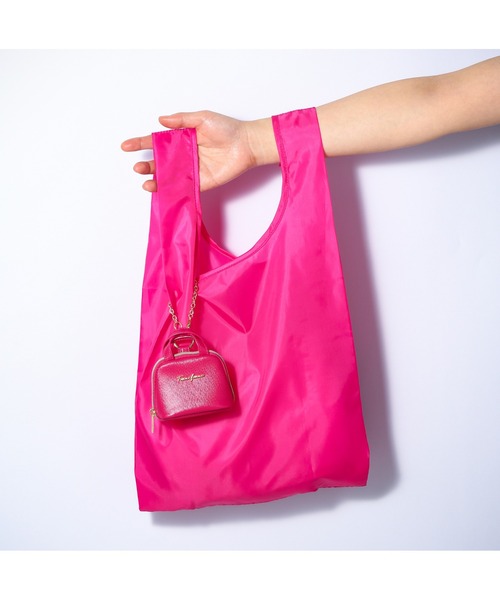 バッグチャームエコバッグ バッグ ダークピンク（エコバッグ/サブ
